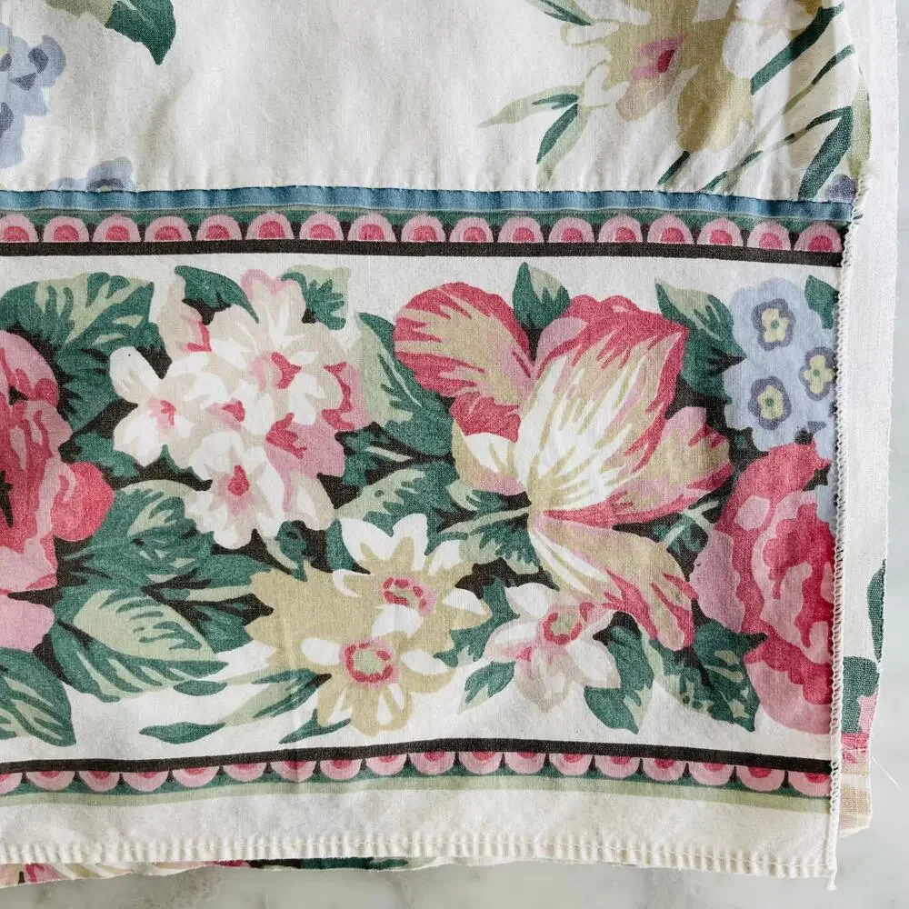 Wamsutta Twin Vintage Flat Sheet Floral Rose Print